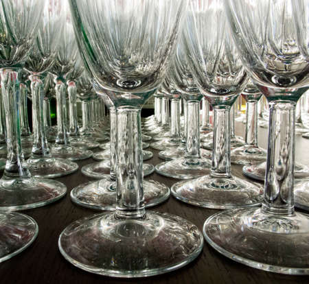 modern shiny glassware close up