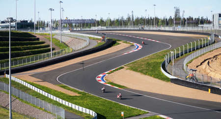 Race track curve road for car and motorcycle racing.の写真素材