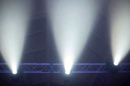 rays of light on stage in a concert hall