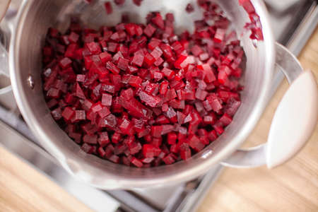 Cold beet soup with egg - traditional Belorussian, Latvian, Lithuanian, Polish, Russian and...