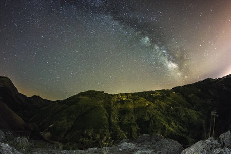 Mountain Milky Wayの写真素材