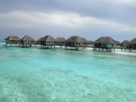 Maldives kani island house on the waterの写真素材