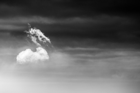 An isolated cloud on the skyの写真素材