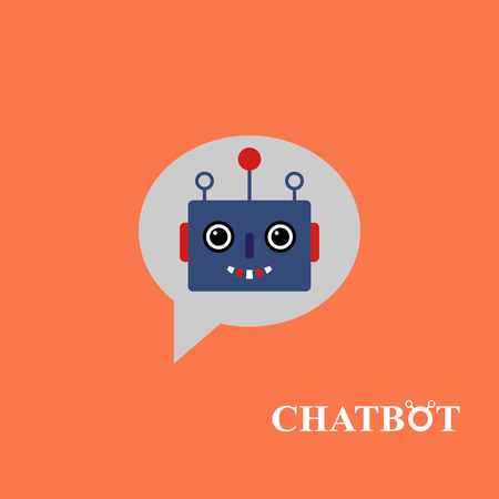 Chatbot icon concept, chat bot or chatterbotのイラスト素材