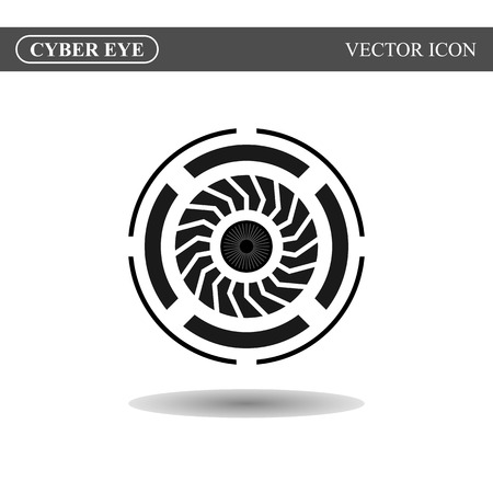 Cyber eye symbol icon, vector illustrationのイラスト素材