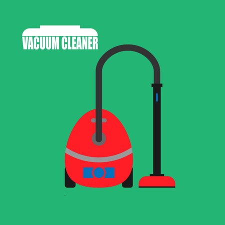 Flat vacuum cleaner illustrationのイラスト素材