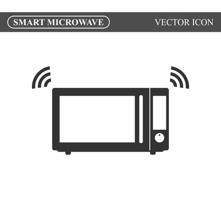 Smart microwave oven icon. Internet of things. IoTのイラスト素材