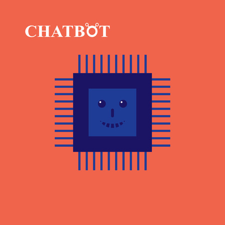 Chatbot vector illustration, chat bot or chatterbotのイラスト素材