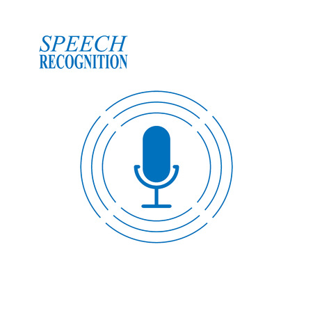 Speech recognition illustration on white backgroundのイラスト素材