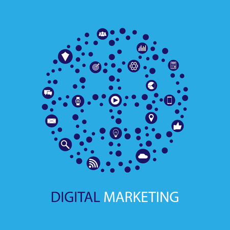 Digital marketing vector illustrationのイラスト素材