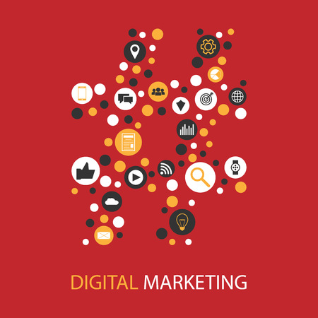 Digital marketing vector illustrationのイラスト素材