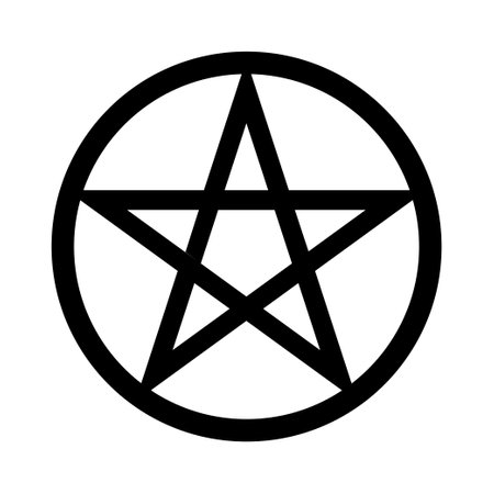 Satanic Star. Halloween Illustration. Halloween icon for decorationのイラスト素材