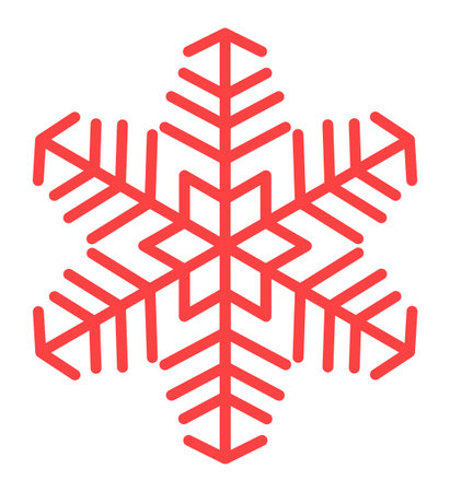 Candy cane flat icon isolated. Christmas sugar cane flat illustration isolated. Festive decorative elementのイラスト素材