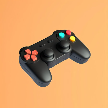 Gamepad 3d model isolated, realistic 3d game controller illustration