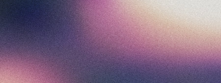 Pink purple grainy gradient background. Blurry noisy texture color gradient. Grunge wide banner...