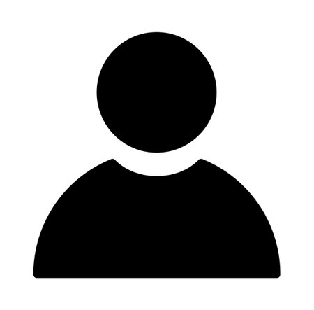 User icon. Account profile flat black iconの写真素材