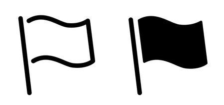 Flag icon. Flat line symbol of flagの写真素材