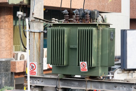 High voltage transformer on the street