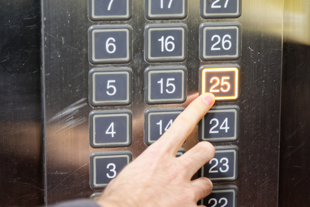 25 twenty five floor elevator button with light and pushing finger