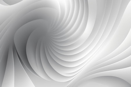 Abstract white and gray pale wavy background. AI generated artの素材