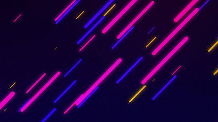 Diagonal neon lines background. pink and blue lines. Retro wave 80s aestheticの写真素材