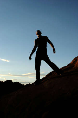 Silhouette of a manの写真素材