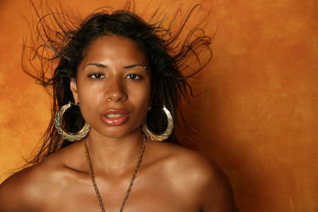 Gorgeous woman headshotの写真素材