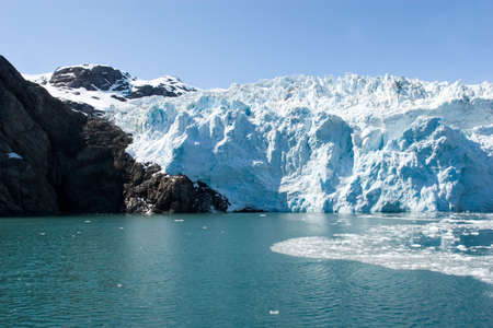 Hubbard Glacier in Seward, Alaskaの写真素材