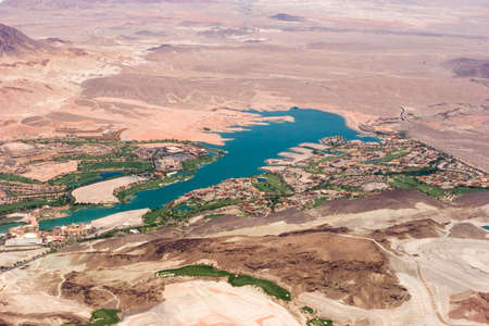 Aerial view of Lake Las Vegasの写真素材