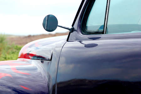 Dark color Classic American carの写真素材