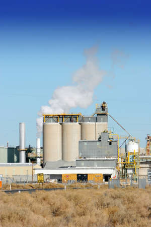 Industrial power plant in desert