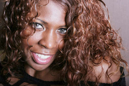 Beautiful African American woman smilingの写真素材