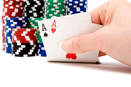 Playing blackjack at the casino
