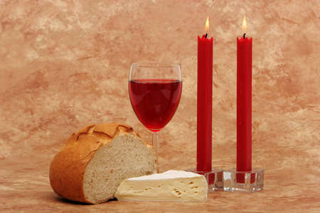 Glass of red wineの写真素材