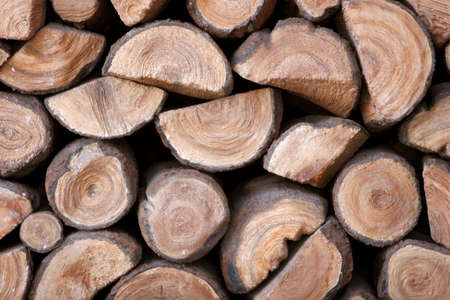 Pile od fireplace wood logs