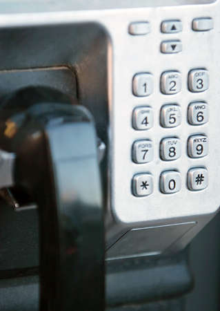 Public payphone closeupの写真素材