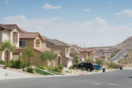 Southwest houses in a neighborhoodの写真素材