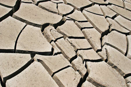 Deep dry cracks on earthの写真素材