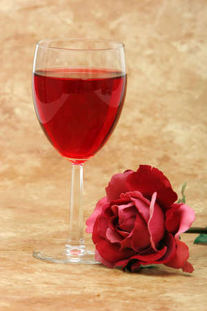 Glass of red wineの写真素材