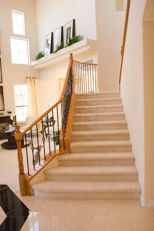 Staircase in a modern houseの写真素材