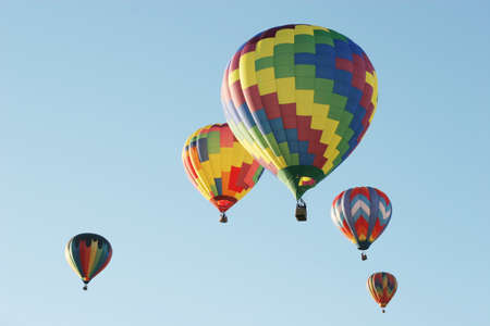 Hot air balloons at the festivalの写真素材