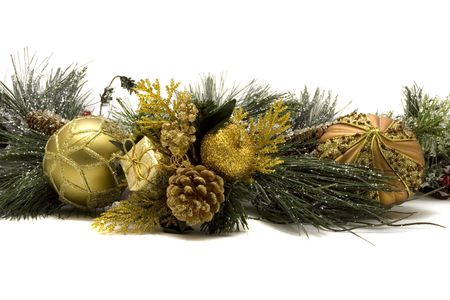 Colorful decorative Christmas ornaments for holidaysの写真素材