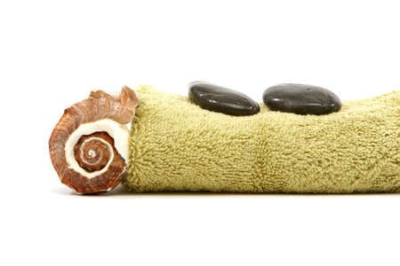 Various spa items on white backgroundの写真素材