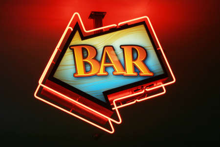Bar entrance signの写真素材
