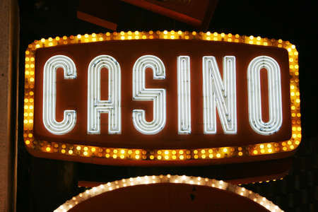 Neon lights casino signの写真素材