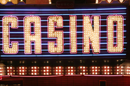 Neon lights casino signの写真素材