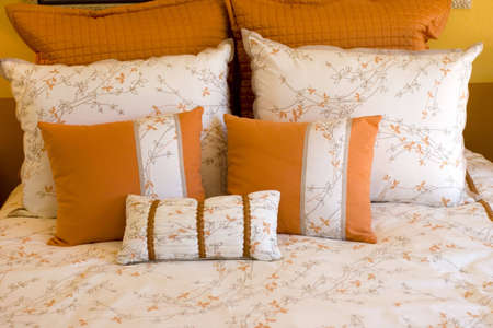 Modern tastefully decorated master bedroomの写真素材