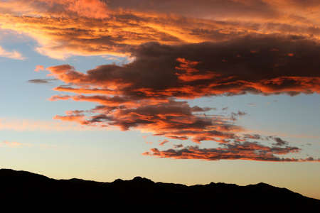Beautiful sunset over the mountains