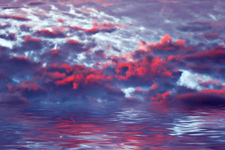 Beautiful sunset cloudscapeの写真素材