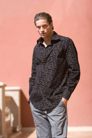 Sexy handsome fashionable young manの写真素材